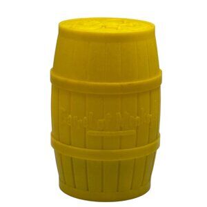 Vintage Lakeside Barrel Of Monkeys Toy Set In Yellow Barrel With Multicolor Plas